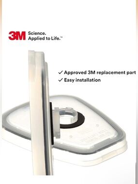 3M Filter Adapter~Particulate, Reusable Respirator Facepiece 502, 16/Pack